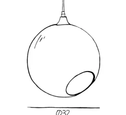 Suspension, Ballroom, violet, Ø20cm, bague or - Design by us