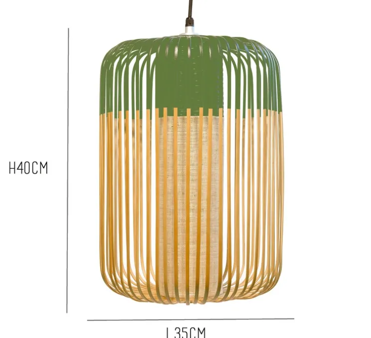 Suspension, Bamboo Light L, vert, Ø35cm, H50cm - Forestier