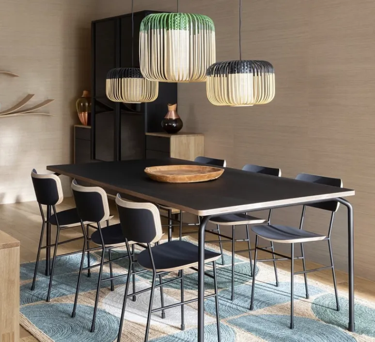 Suspension*Forestier Suspension, Bamboo Light M, vert, Ø45cm, H40cm - bambou, vert