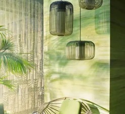 Suspension*Forestier Suspension, Bamboo light outdoor S, , Ø35cm, H23cm - vert