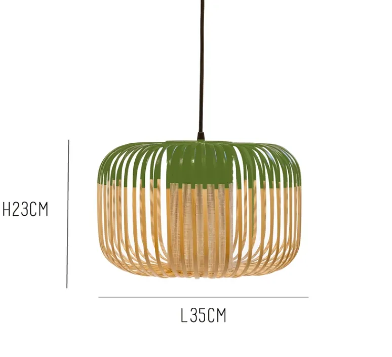 Suspension*Forestier Suspension, Bamboo light outdoor S, , Ø35cm, H23cm - vert