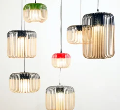 Suspension*Forestier Suspension, Bamboo light outdoor M, , Ø45cm, H40cm - noir