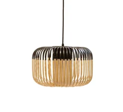 Suspension, Bamboo light outdoor S, noir, Ø35cm, H23cm - Forestier