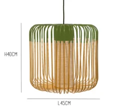 Suspension, Bamboo light outdoor M, vert, Ø45cm, H40cm - Forestier