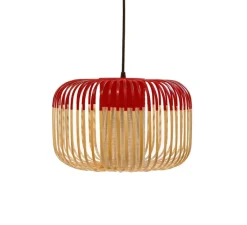 Suspension*Forestier Suspension, Bamboo Light S, rouge, Ø35cm - bambou, rouge