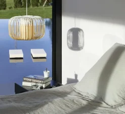 Suspension|Enfants*Forestier Suspension, Bamboo Light S, , Ø35cm, H23cm - blanc