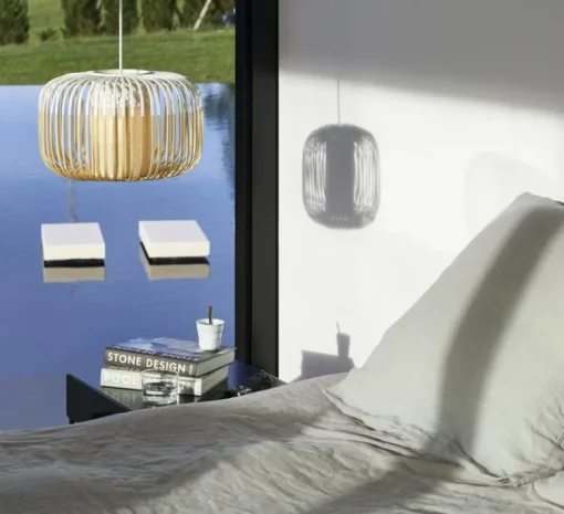 Suspension|Enfants*Forestier Suspension, Bamboo Light S, , Ø35cm, H23cm - blanc