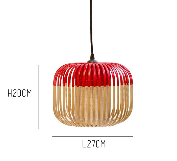 Suspension, Bamboo Light XS, rouge, Ø27cm - Forestier