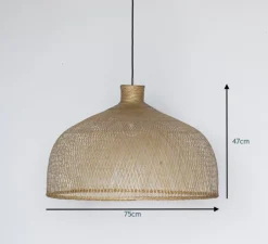 Suspension, Bamboo M1, naturel, Ø75cm, H47cm - Ay Illuminate