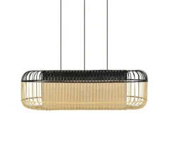 Suspension*Forestier Suspension, Bamboo oval L, , L78cm, H24cm - noir