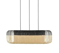 Suspension*Forestier Suspension, Bamboo oval M, , L80cm, H38cm - noir et bois