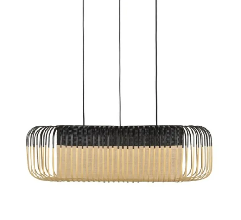 Suspension*Forestier Suspension, Bamboo oval M, , L80cm, H38cm - noir et bois