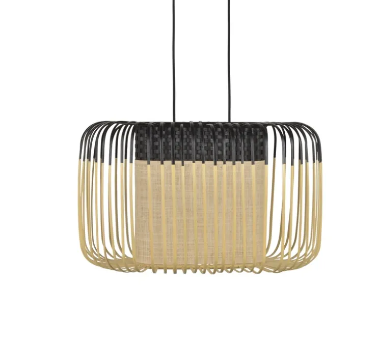 Suspension, Bamboo Oval S, noir, L55cm, H33cm - Forestier