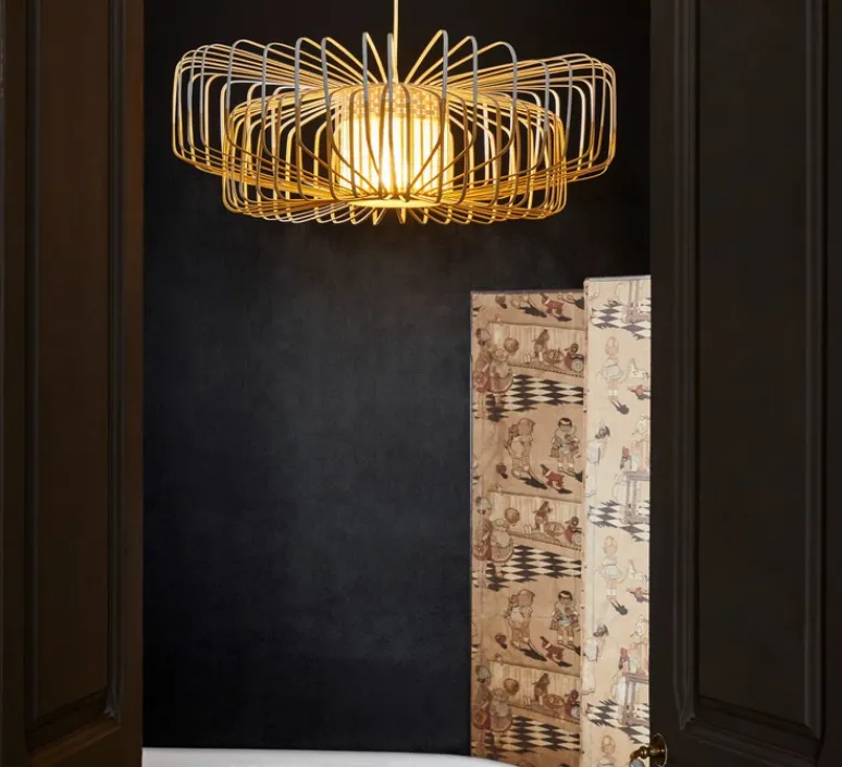 Suspension*Forestier Suspension, Bamboo Up and Down XXL, , Ø80cm, H26cm - blanc