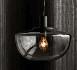 Suspension*Audo Copenhagen Suspension, Bank, , Ø35cm, H30cm - verre fumé, noir