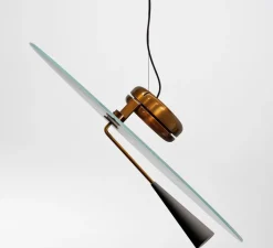 Suspension*Stilnovo Suspension, Bascula, , LED, dim, 2700K, 3574 lm, Ø60cm, H16,7cm - bronze