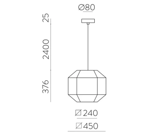 Suspension*ACB Suspension, Bauhaus 45 kit noir, , Ø45cm, H37,6cm - noir et blanc