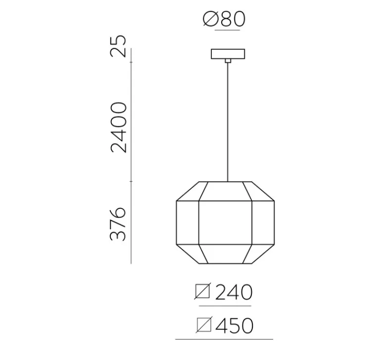 Suspension*ACB Suspension, Bauhaus 45 kit noir, , Ø45cm, H37,6cm - noir et blanc