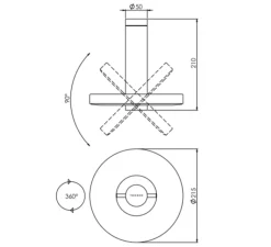 Suspension*Tonone Suspension, Bead, , Ø21,5cm, H21,7cm, LED, 2100-2800K, 900 lm - noir