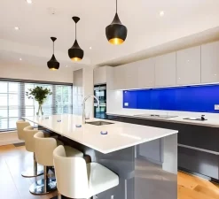 Suspension*Tom Dixon Suspension, Beat Fat, , LED, dim, 3000k, 800 lm, Ø24cm, H30cm - noir mat, laiton