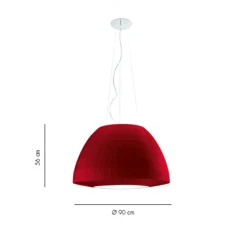 Suspension*Axolight Suspension, Bell 90, , Ø90cm, H56cm - rouge