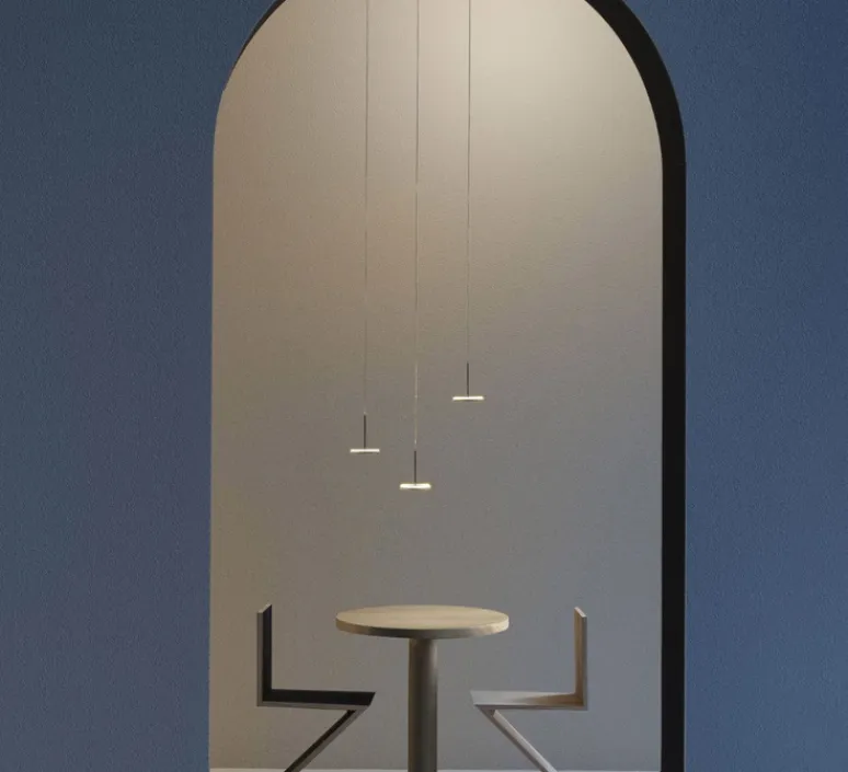 Suspension*Panzeri Suspension, Bella direct sans rosace, , IP40, LED, 2700K, 467lm, Ø10,1cm, H14cm - noir