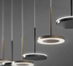 Suspension*Panzeri Suspension, Bella direct sans rosace, , IP40, LED, 2700K, 467lm, Ø10,1cm, H14cm - bronze