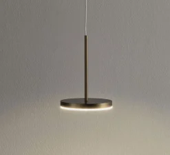 Suspension*Panzeri Suspension, Bella direct sans rosace, , IP40, LED, 2700K, 467lm, Ø10,1cm, H14cm - bronze