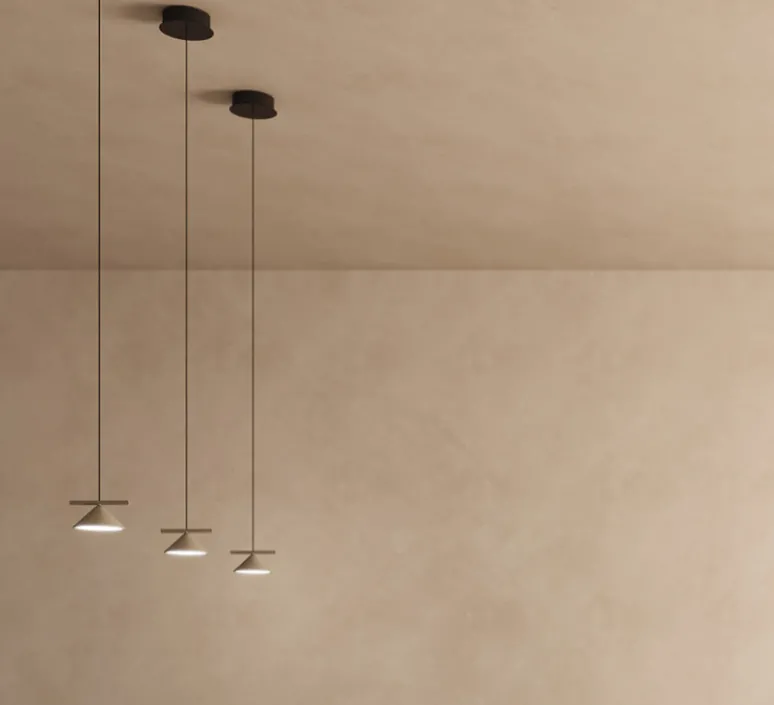 Suspension*Nexia Suspension, Belle single, , LED, 2700K, 975 lm, Ø12,8cm, H7,3cm - Gris ciment