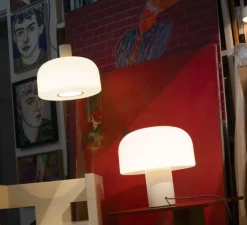 Suspension, Bellhop Glass S2, blanc, Ø45cm, H35,2cm - Flos