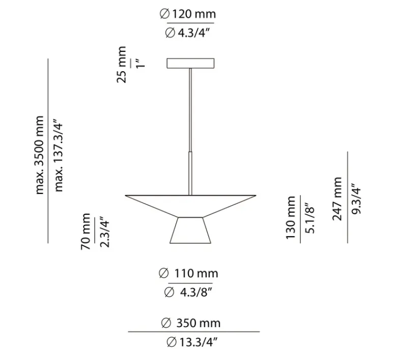 Suspension*Estiluz Suspension, Belt, T-4144SLG, , LED, dim, 2700K, 725 lm, Ø45cm, H18,1cm - champagne