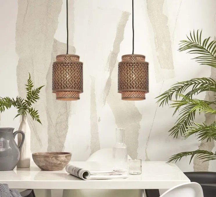 Suspension, Bhutan S, naturel, Ø18cm, H25cm - Good&Mojo