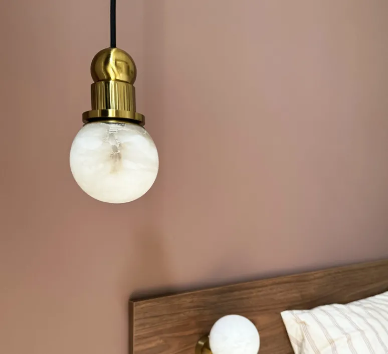 Suspension*BACCARIS Suspension, Bilbo, , Ø10cm, H17cm - blanc, or