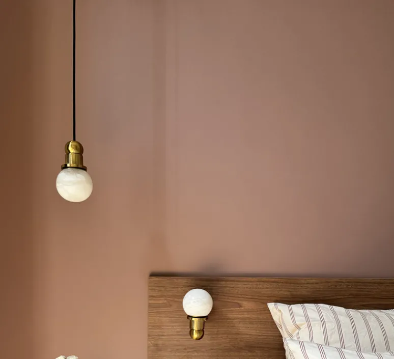 Suspension*BACCARIS Suspension, Bilbo, , Ø10cm, H17cm - blanc, or