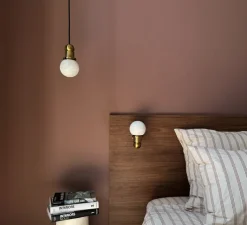 Suspension*BACCARIS Suspension, Bilbo, , Ø10cm, H17cm - blanc, or