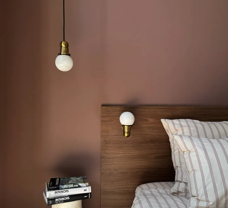 Suspension*BACCARIS Suspension, Bilbo, , Ø10cm, H17cm - blanc, or