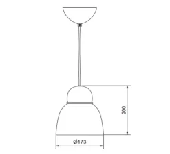 Suspension, Bird, noir, Ø17,3cm, H20cm - Belid