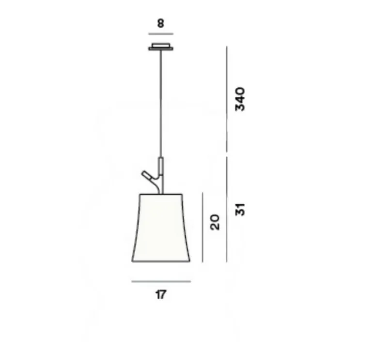 Suspension*Foscarini Suspension, Birdie Piccola, , Ø17cm, H30cm - blanc