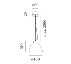Suspension, Bishop 4.0, blanc, Ø40cm, H31cm - Wever&Ducré