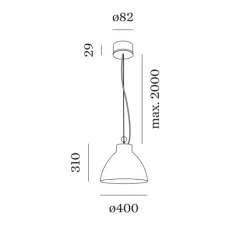 Suspension*Wever&Ducré Suspension, Bishop 4.0, , Ø40cm, H31cm - noir et or
