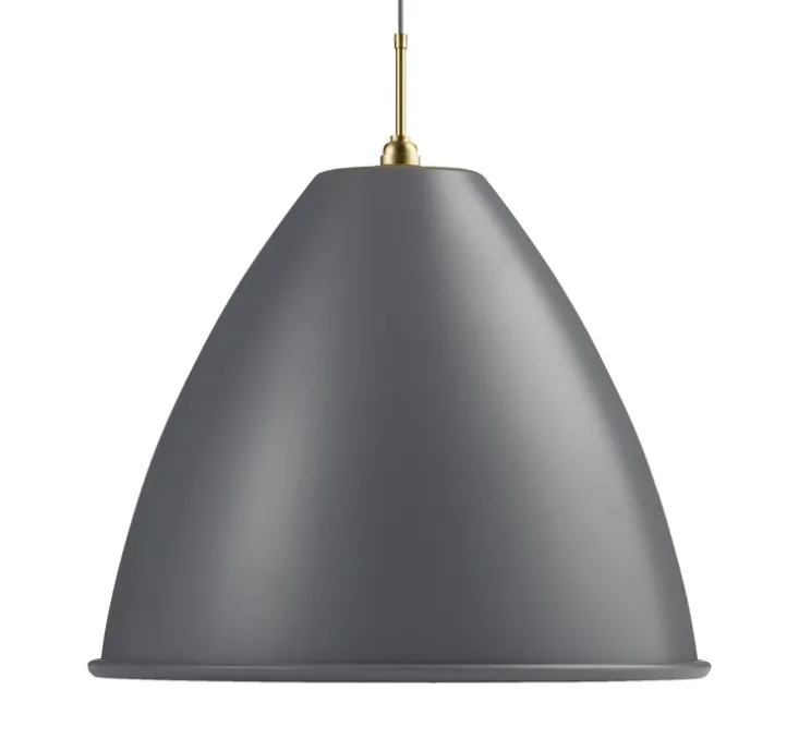 Suspension, BL9 L, gris, laiton, Ø40cm, H33cm - Gubi