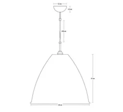 Suspension*Gubi Suspension, BL9 L, , Ø40cm, H33cm - noir, chrome