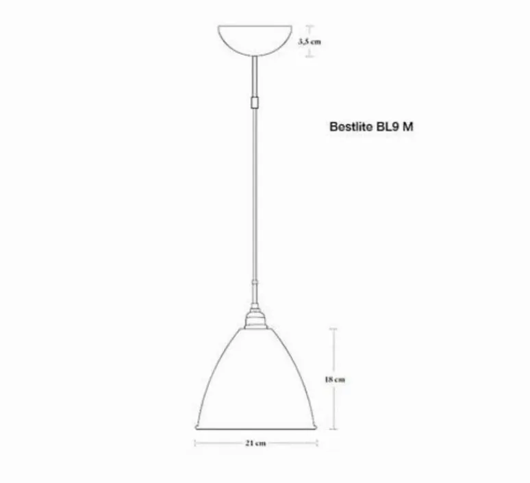 Suspension*Gubi Suspension, BL9 M, , Ø21cm, H18cm - chrome