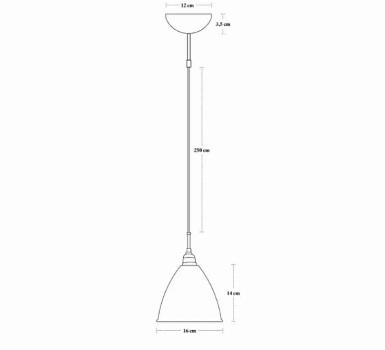 Suspension*Gubi Suspension, BL9 S, , Ø16cm, H14cm - noir, chrome