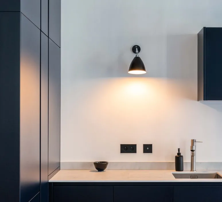 Suspension*Gubi Suspension, BL9 S, , Ø16cm, H14cm - noir, chrome