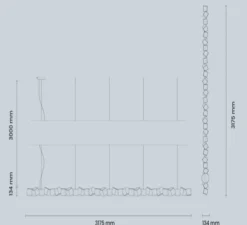 Suspension*Oblure Suspension, Blockchain 29, , 3000K, L317,5cm, H13,4cm - noir