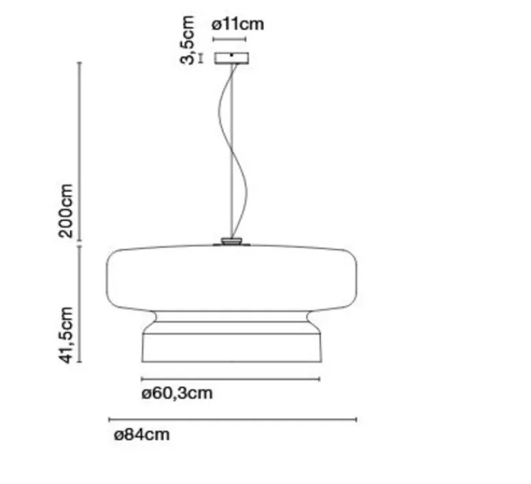 Suspension*Marset Suspension, Bohemia, , LED, 2700k, 3048lm, dim Dali, Ø84cm, H41,5cm - ambre