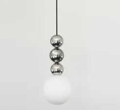 Suspension*Loftlight Suspension, Bola Bola Gloss, Steel, 3 boules, , Ø9cm, H27cm - argent