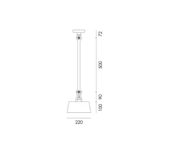Enfants|Suspension*Tonone Suspension, Bolt upperfit, , Ø22cm, H76,2cm - noir fumé