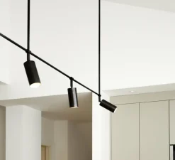 Suspension, Book Chandelier, laiton noir, L200cm, H77cm - Contain